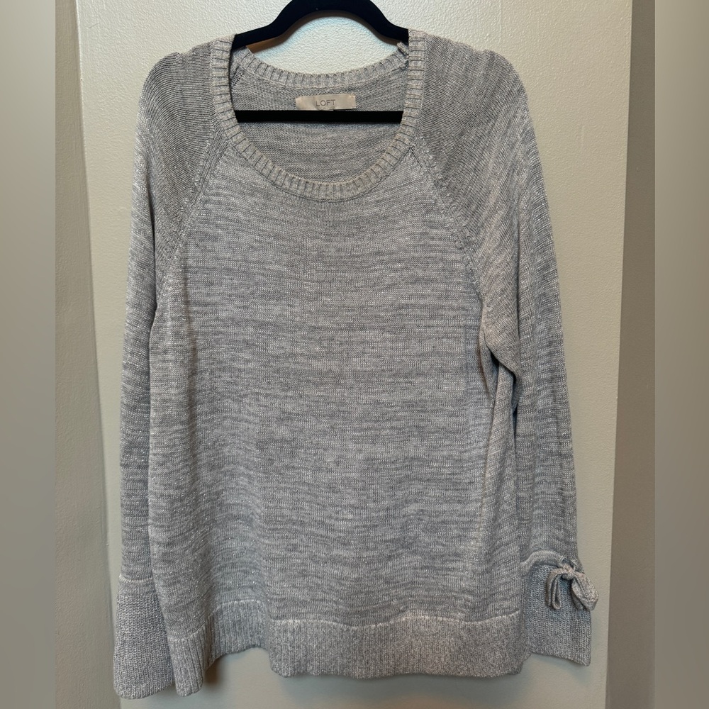LOFT | Women’s Silver Sweater Top | Size XL